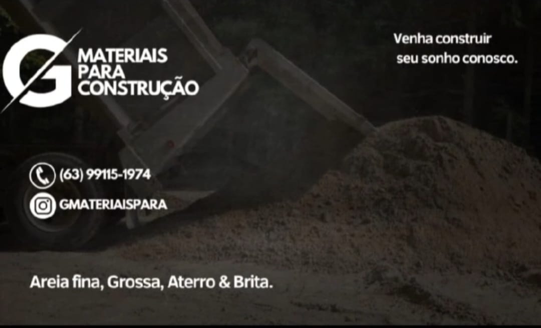 Banner G Materiais para Construção — Venha construir seu sonho conosco.